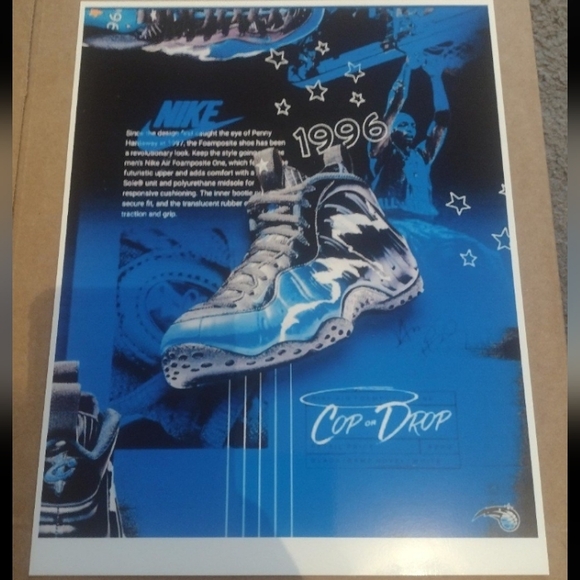 BRAND NEW! PENNY HARDAWAY 1996 BASKETBALL SHOES 8.5x11 ULTRA GLOSSY ART POSTER! - Picture 9 of 9